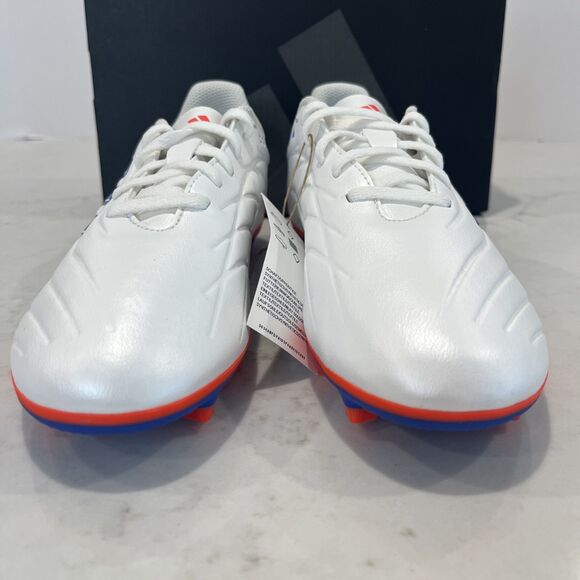 Adidas NEW Copa Pure 2 Club FG J Soccer Cleats White  Blue Solar Red Sz 6 Junior - Picture 7 of 12